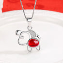 REAL SOLID SILVER 925 Classic Sterling Silver Necklace & Pendant  Dog-011