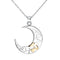 REAL SOLID SILVER 925 Classic Sterling Silver Necklace & Pendant Moon-029