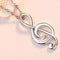 REAL SOLID SILVER 925 Classic Sterling Silver Necklace & Pendant Music Note-037