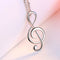 REAL SOLID SILVER 925 Classic Sterling Silver Necklace & Pendant Music Note-037