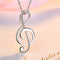 REAL SOLID SILVER 925 Classic Sterling Silver Necklace & Pendant Music Note-037
