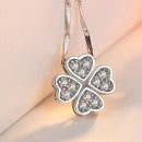 REAL SOLID SILVER 925 Classic Sterling Silver Necklace & Pendant Clover-085