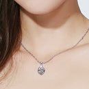 REAL SOLID SILVER 925 Classic Sterling Silver Necklace & Pendant Accent -047