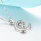 REAL SOLID SILVER 925 Classic Sterling Silver Necklace & Pendant Moon-Star-024