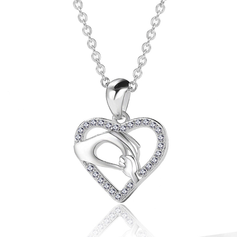 REAL SOLID SILVER 925 Classic Sterling Silver Necklace & Pendant Heart-074
