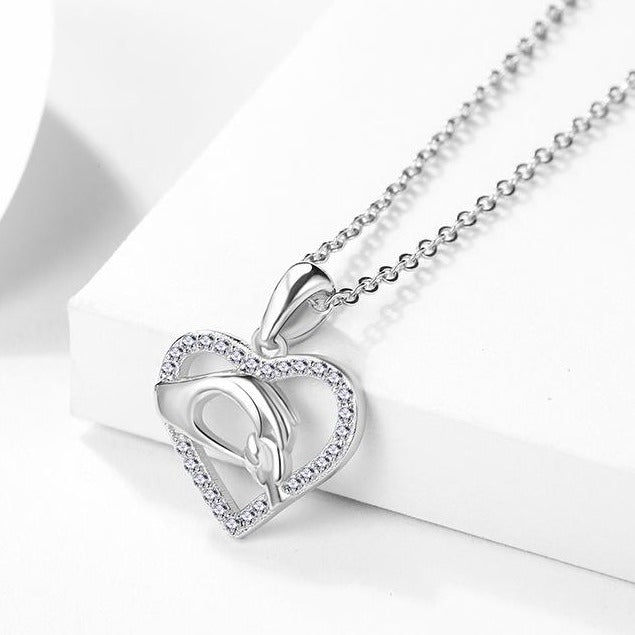 REAL SOLID SILVER 925 Classic Sterling Silver Necklace & Pendant Heart-074