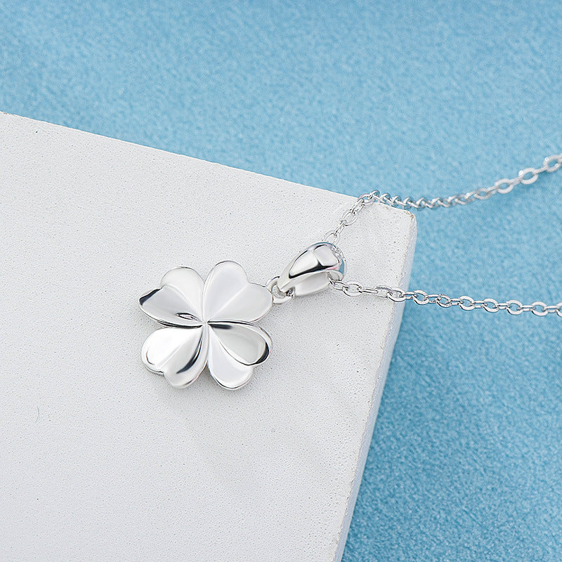 REAL SOLID SILVER 925 Classic Sterling Silver Necklace & Pendant Clover-084