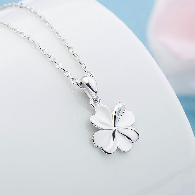 REAL SOLID SILVER 925 Classic Sterling Silver Necklace & Pendant Clover-084