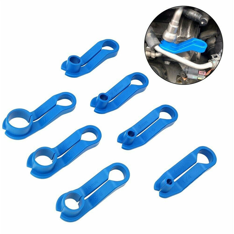 Set of 7 AC Fuel Line Angled Quick Disconnect Tool For Ford Chrysler A/C Line