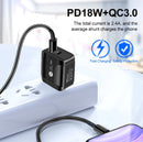 18W With Type-C Plug - Fast Quick USB Wall Charger Adapter