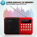 Rechargeable FM Radio Portable Pocket Auto-Search MP3 Memory Player Emergency