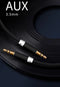 3.5mm Braided Cable Male Stereo Audio Auxiliary Golden Plug for PC Car Phone