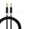 3.5mm Braided Cable Male Stereo Audio Auxiliary Golden Plug for PC Car Phone