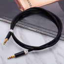 3.5mm Braided Cable Male Stereo Audio Auxiliary Golden Plug for PC Car Phone