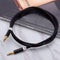 3.5mm Braided Cable Male Stereo Audio Auxiliary Golden Plug for PC Car Phone