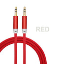 3.5mm Braided Cable Male Stereo Audio Auxiliary Golden Plug for PC Car Phone