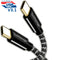 Super Speed USB V3.1 (3ft/6ft) (USB C to USB C) Cable Type C Nylon Braided (Black)