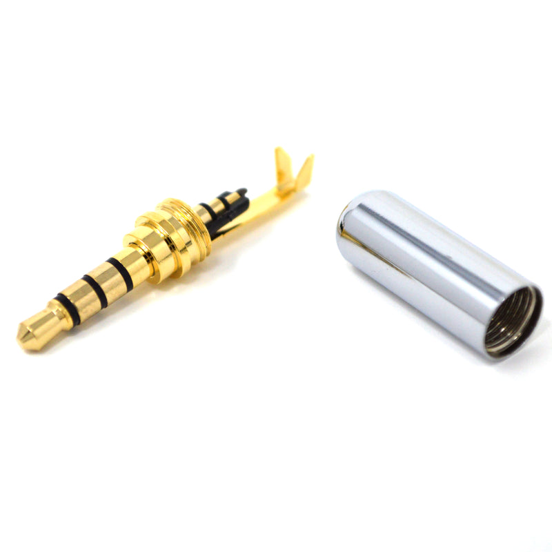 3.5mm 4 POLE Male Metal Audio Jack Plug Repair headphone Soldering