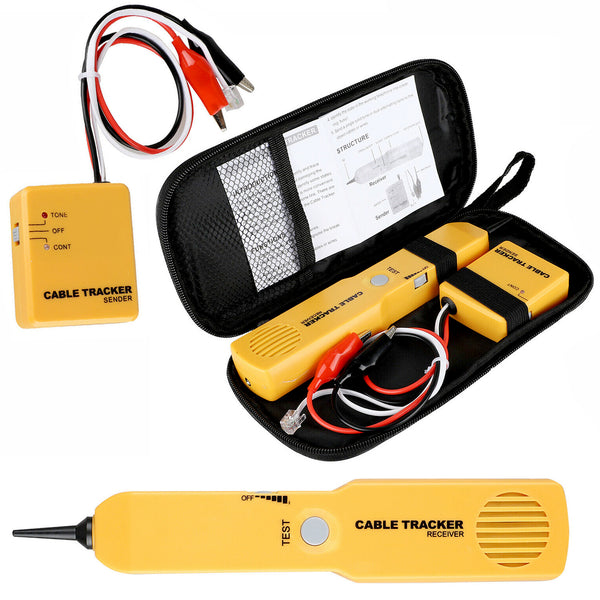 Network RJ11 Line Finder Cable Tracker Tester Sender Wire Tracer+Tool Bag Pouch