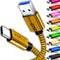 Nylon Braided (1ft/3ft/6ft/10ft/15ft) USB 2.0 (Type-C to USB) Data & Sync Charging Cable