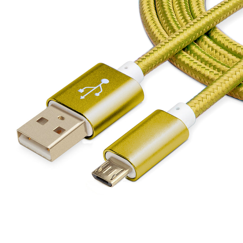 Nylon Braided (1ft/3ft/6ft/10ft/15ft) USB 2.0 (Micro USB to USB) Data & Sync Charging Cable