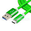 Nylon Braided (1ft/3ft/6ft/10ft/15ft) USB 2.0 (Type-C to USB) Data & Sync Charging Cable