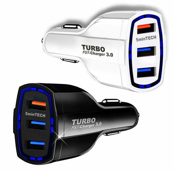 Fast Charge ( 3 USB Ports ) USB- Type A Car Charger (18W / 3.5A)