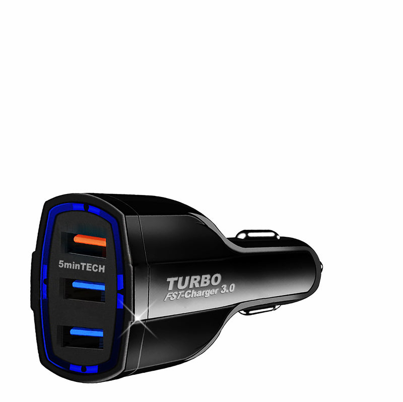 Fast Charge ( 3 USB Ports ) USB- Type A Car Charger (18W / 3.5A)