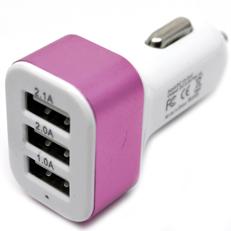 ( 3 USB Ports ) USB-A Car Charger adapter (7W / 1.5A)