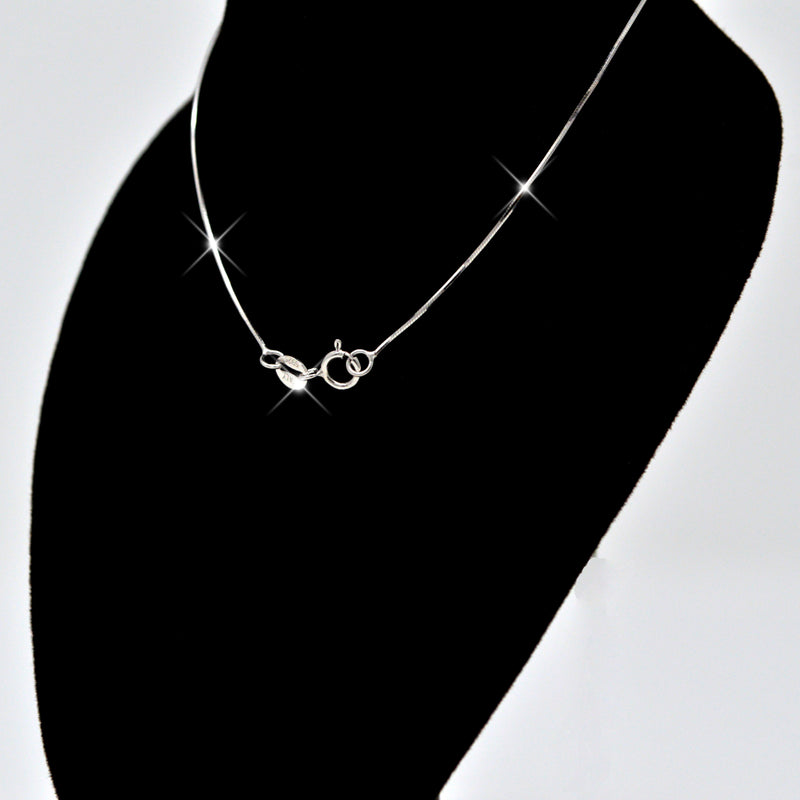 REAL SOLID SILVER (Width1.4mm) Classic 925 Sterling Silver Chain Necklace Jewelry (Snake Style)