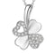 REAL SOLID SILVER 925 Classic Sterling Silver Necklace & Pendant Leaf Clover-083