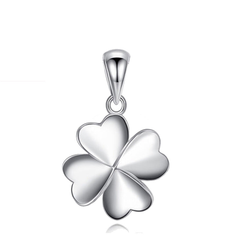 REAL SOLID SILVER 925 Classic Sterling Silver Necklace & Pendant Clover-084