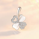 REAL SOLID SILVER 925 Classic Sterling Silver Necklace & Pendant Leaf Clover-083