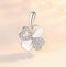 REAL SOLID SILVER 925 Classic Sterling Silver Necklace & Pendant Leaf Clover-083