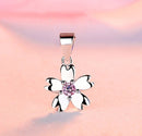 REAL SOLID SILVER 925 Classic Sterling Silver Necklace & Pendant Flower-088